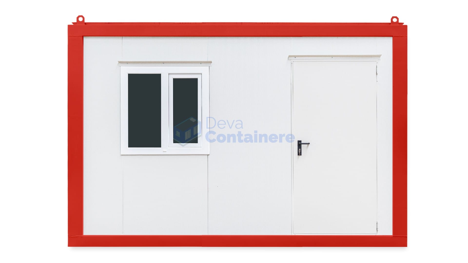 container birou deva 4metri 1geam rosu