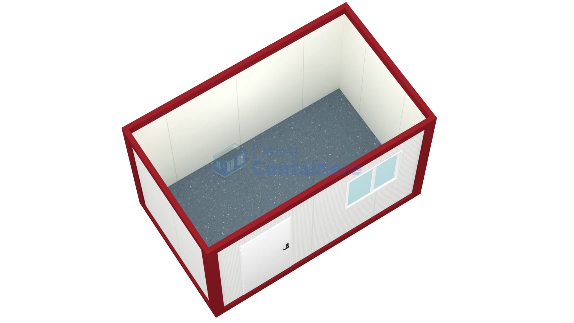 container birou deva 4metri 1geam rosu1