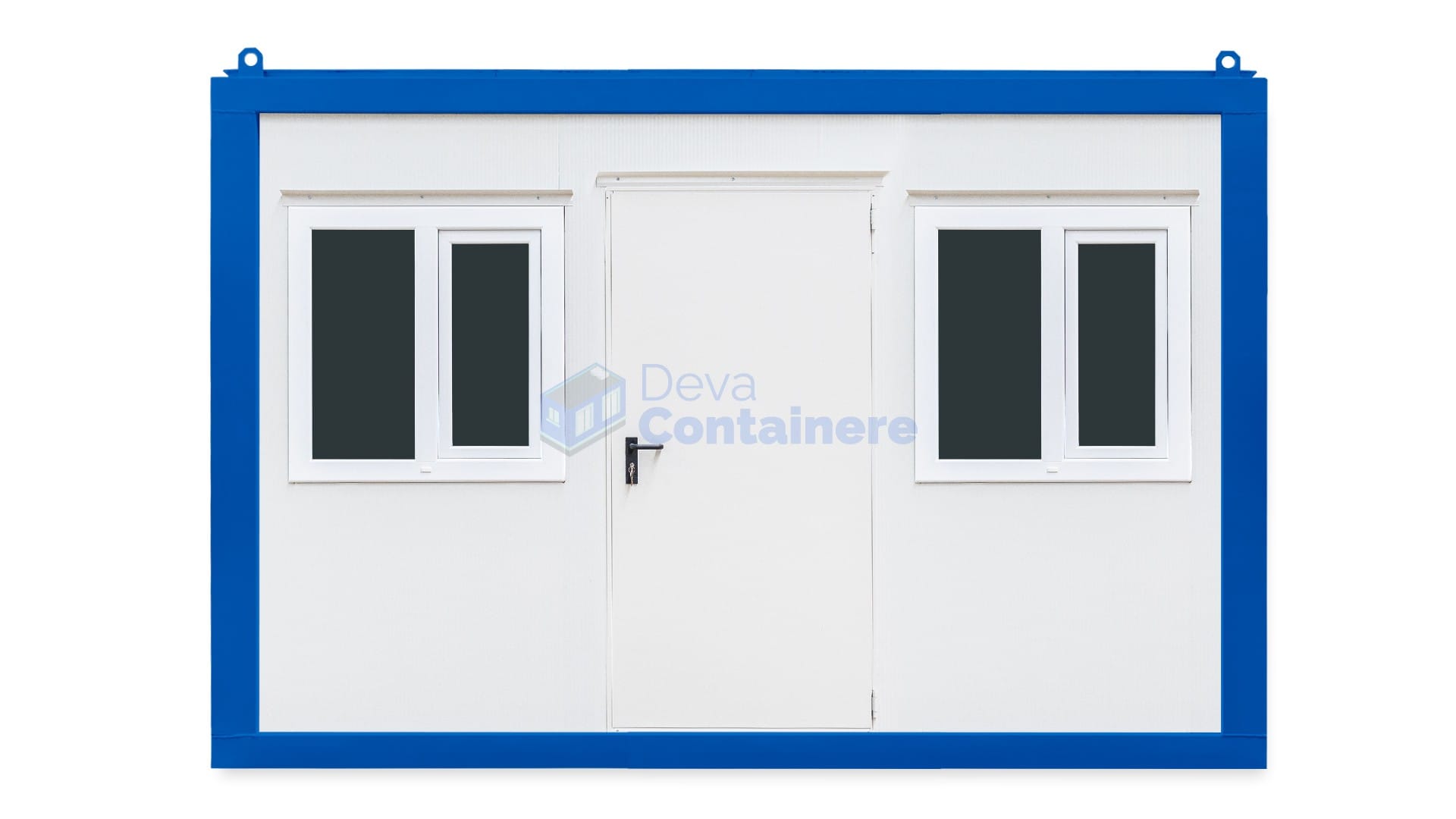 container birou deva 4metri 2geamuri albastru