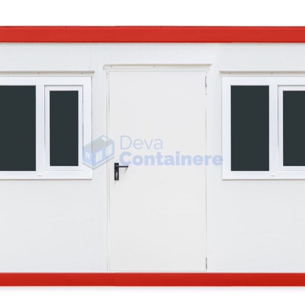 container birou deva 4metri 2geamuri rosu