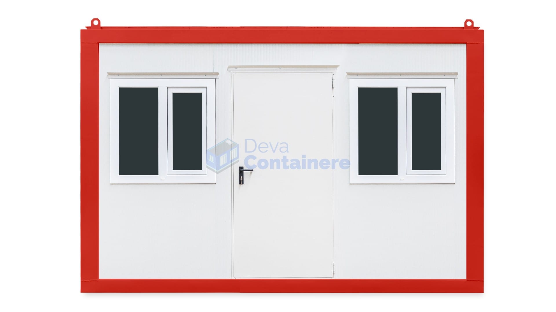 container birou deva 4metri 2geamuri rosu