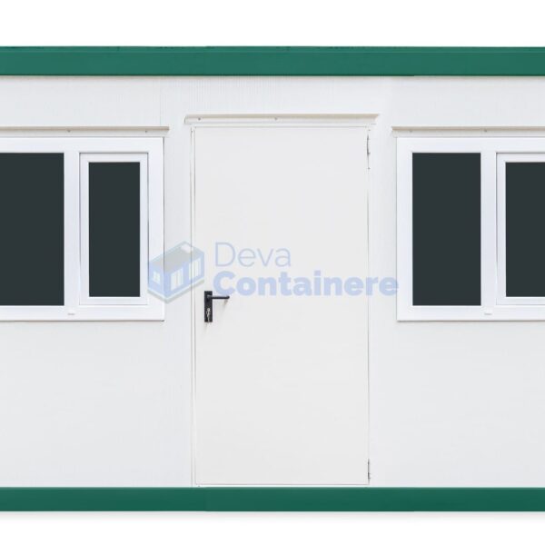 container birou deva 4metri 2geamuri verde