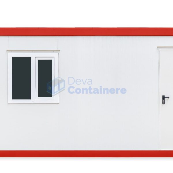 container birou deva 6metri 1geam rosu