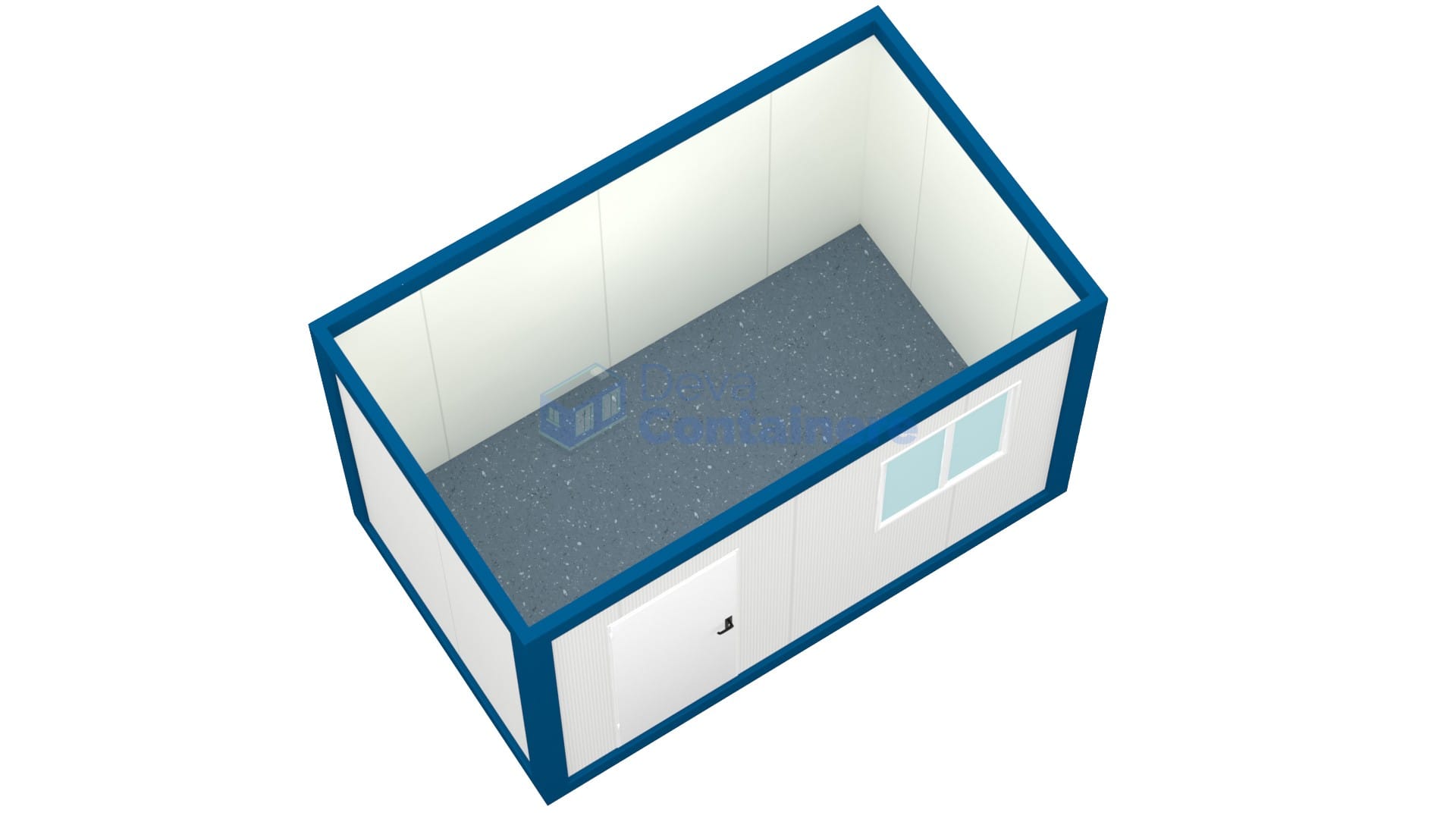 container santier deva 4metri 1geam albastru1