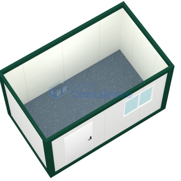 container santier deva 4metri 1geam verde1